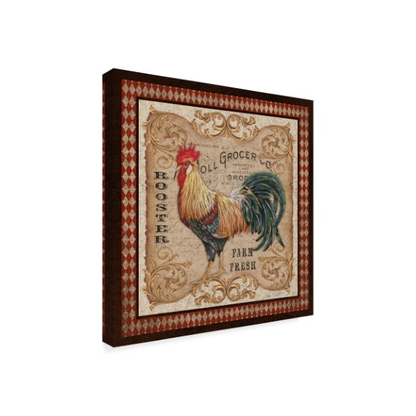 Jean Plout 'Old World Rooster 2' Canvas Art,35x35